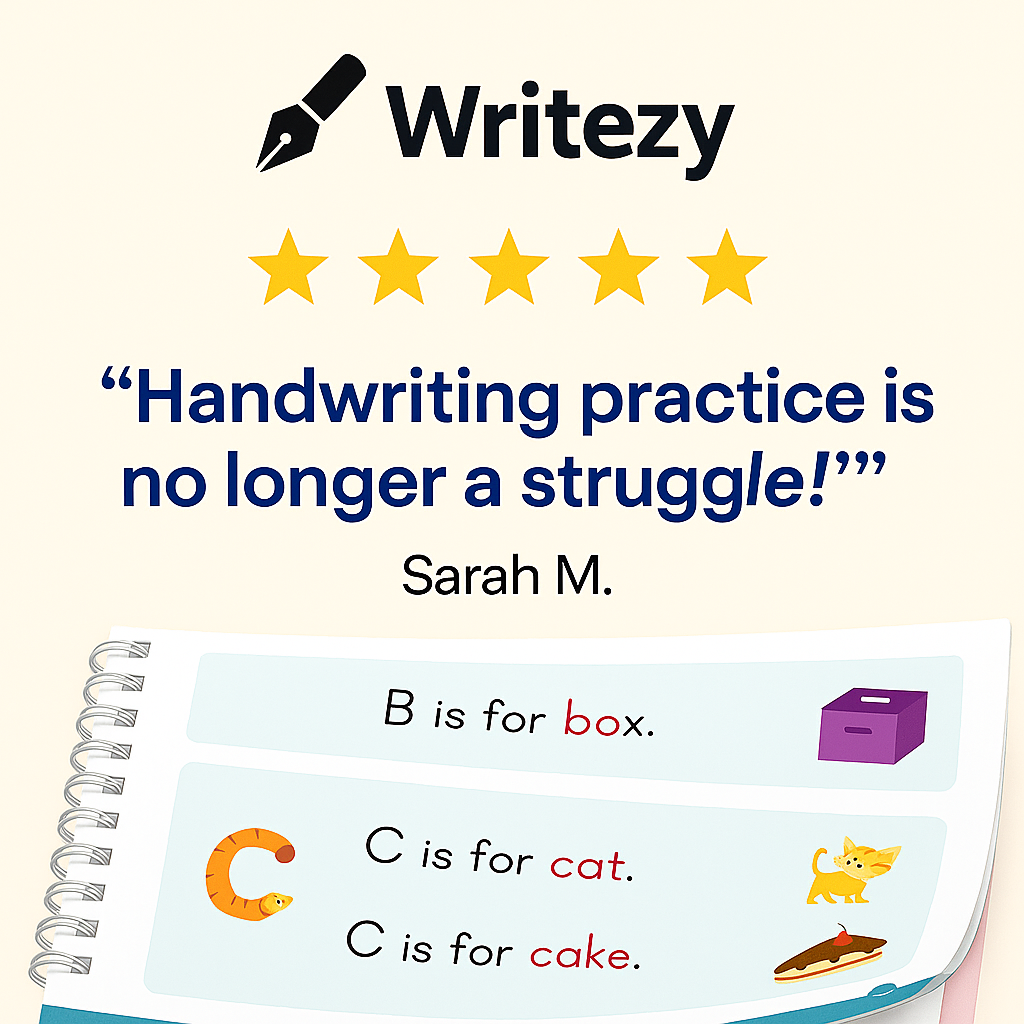 Writezy™ Reusable Grooved Handwriting Practice for Kids