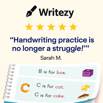 Writezy™ Reusable Grooved Handwriting Practice for Kids