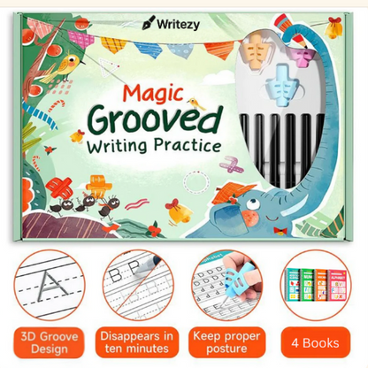 Writezy™ Reusable Grooved Handwriting Practice for Kids